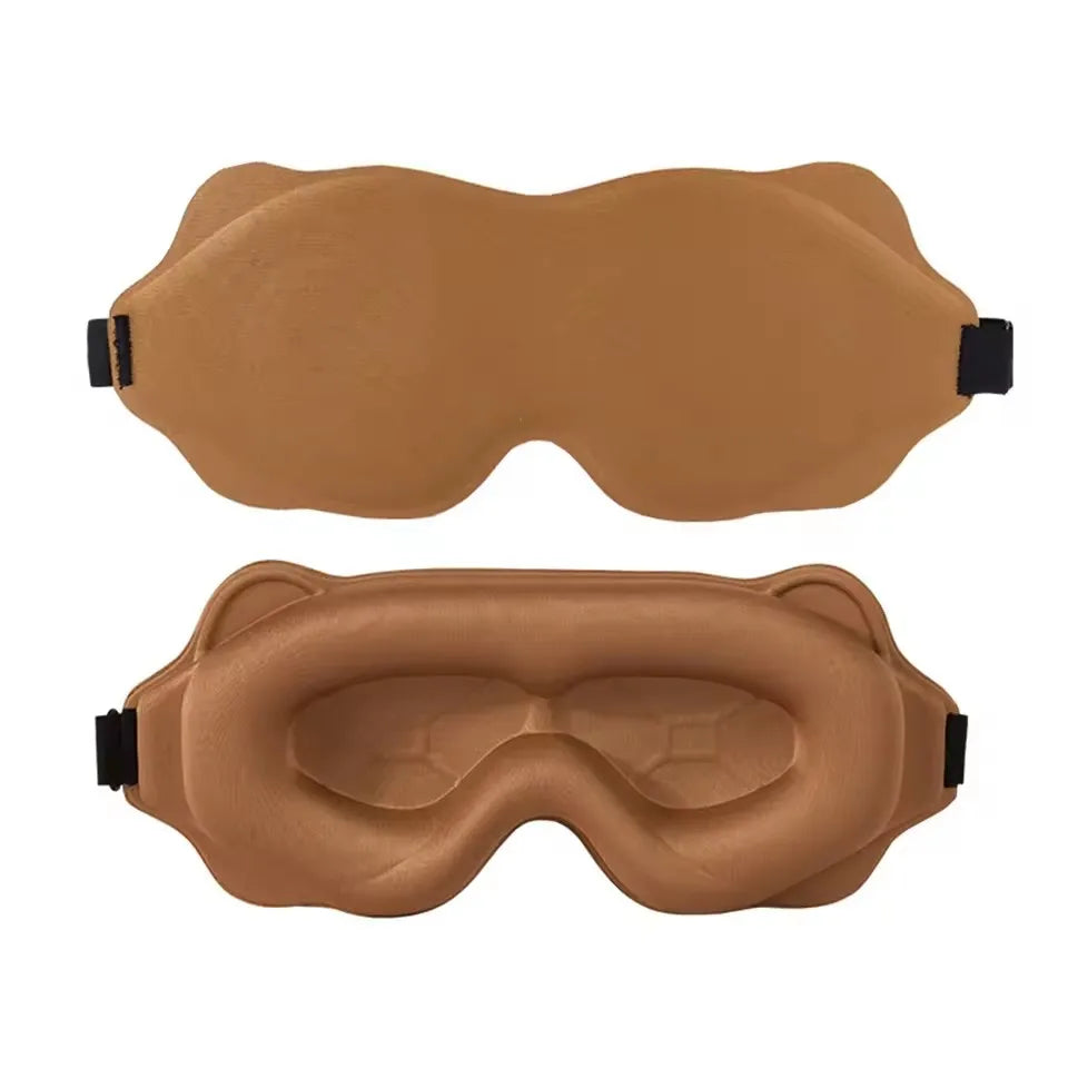 Contoured 3D Sleep Mask for Comfortable Light Blocking Rest