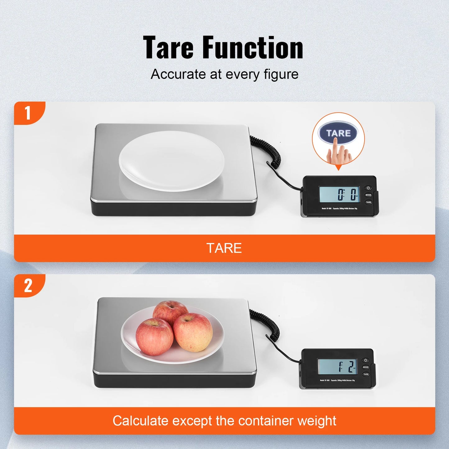 SucceBuy Digital Shipping Scale With Tare Function HD LCD Display