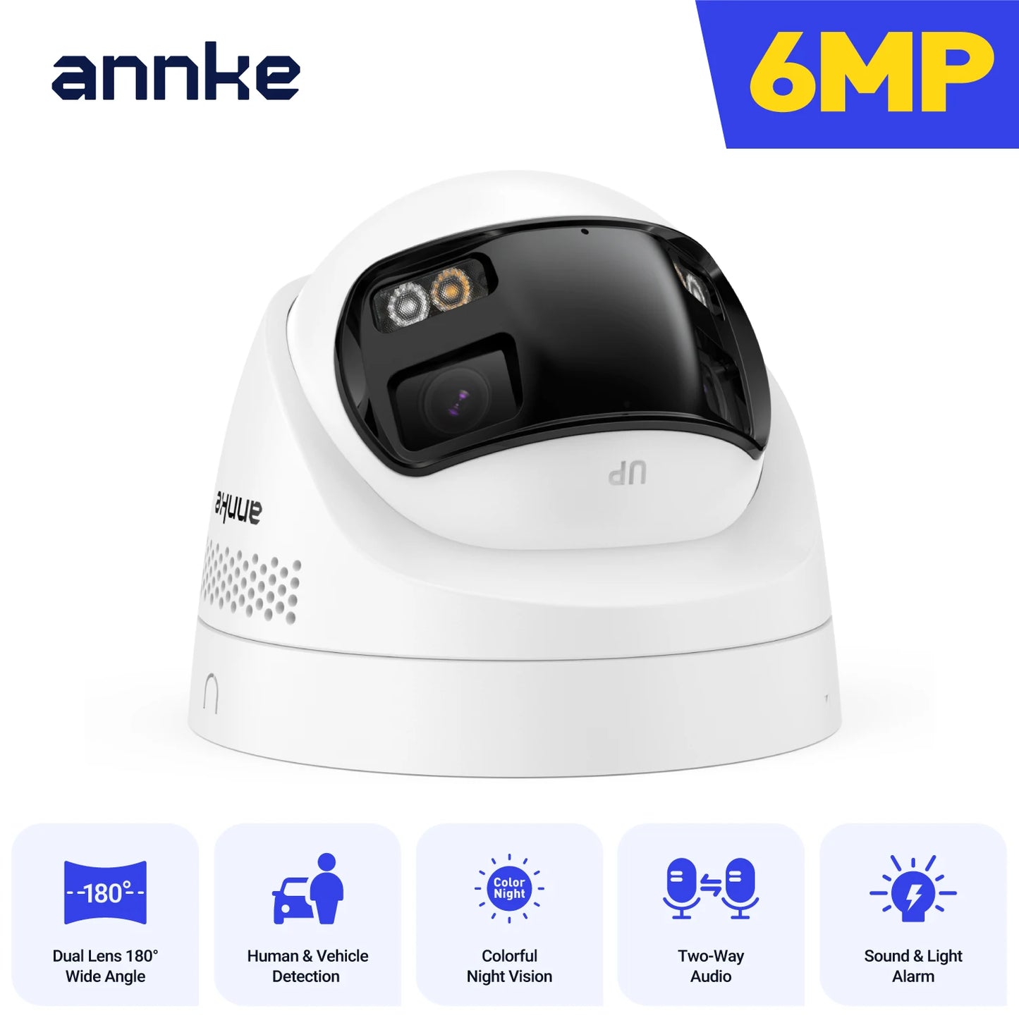 Annke 8MP Dual Lens PoE Security Camera With Human Detection
