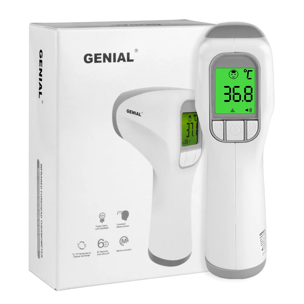 Genial Non Contact Infrared Forehead Digital Thermometer For Family