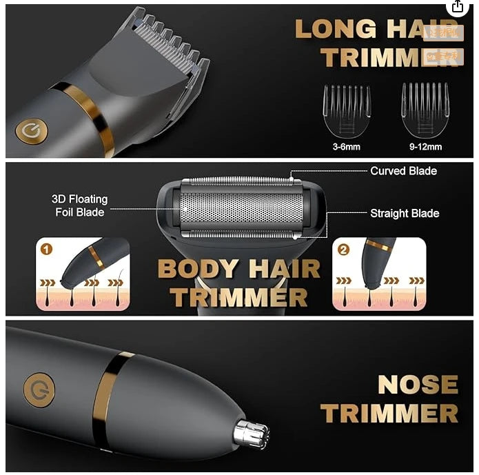 Scttomon 3 In 1 Men's Grooming Kit With LED Display