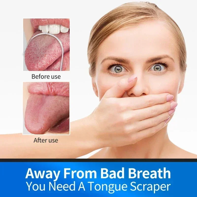 Stainless Steel Tongue Scraper for Fresh Breath and Oral Hygiene