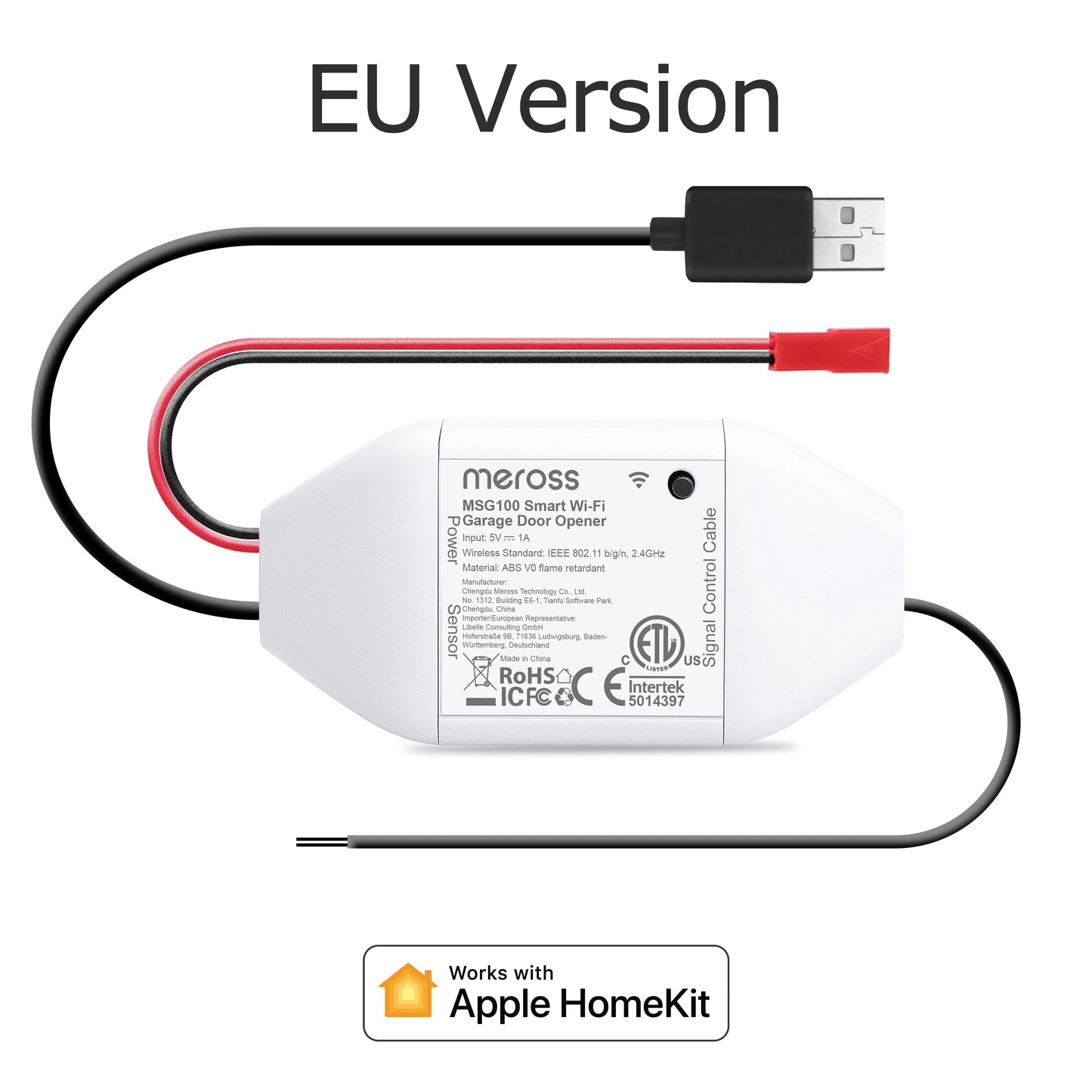 Meross MSG100 HomeKit Garage Door Opener WiFi Remote Voice Control