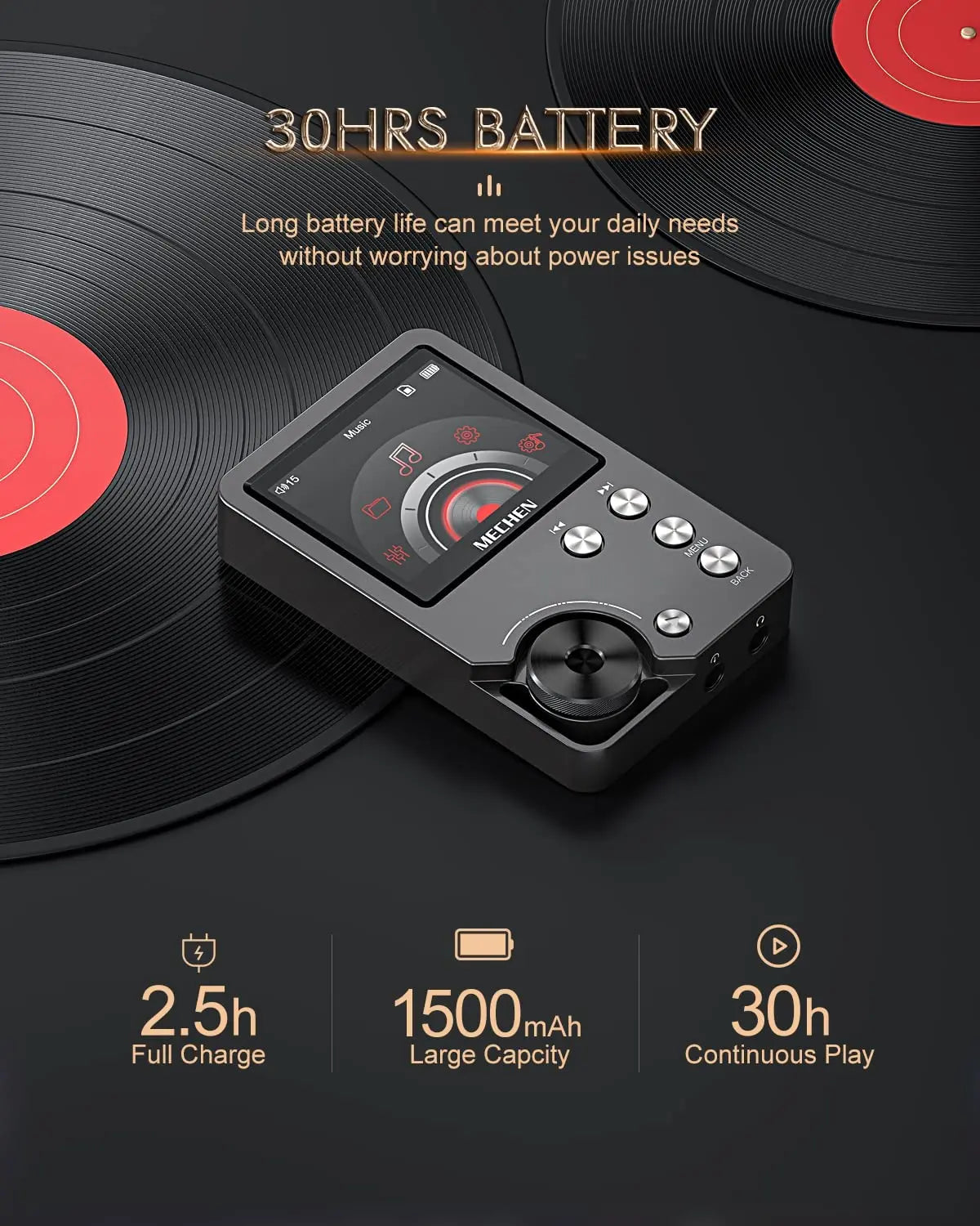 Mechen Portable HiFi DSD Mp3 Player With Lossless Digital Audio