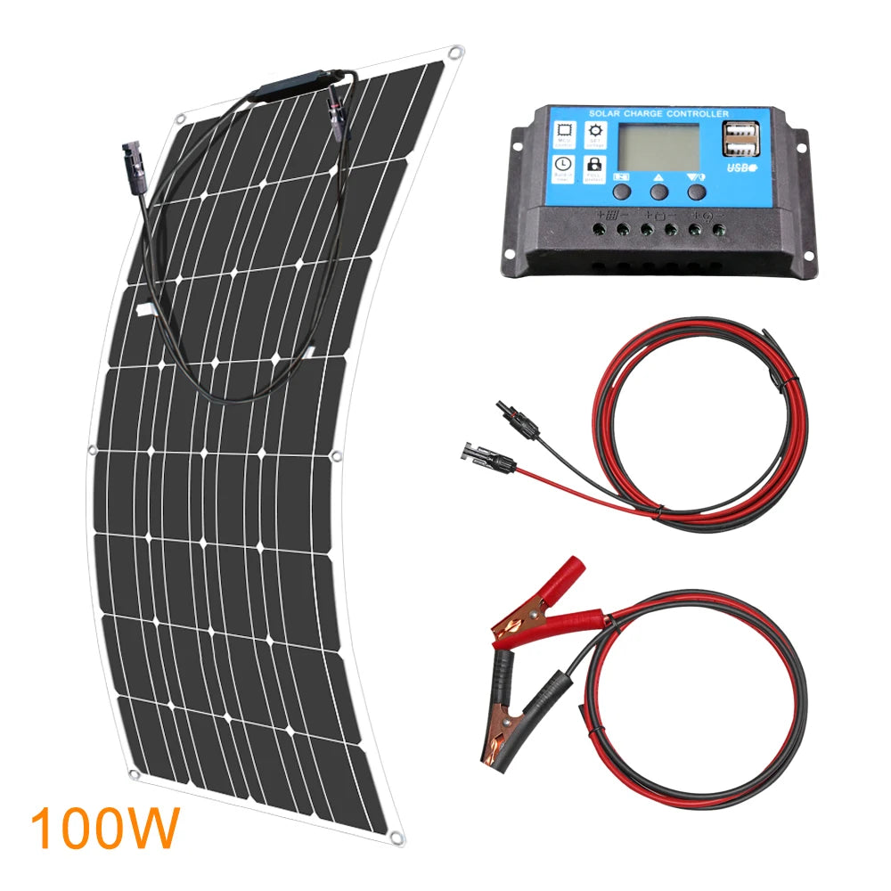Asunerge Flexible Monocrystalline Solar Panel Compact Design For Outdoor Use