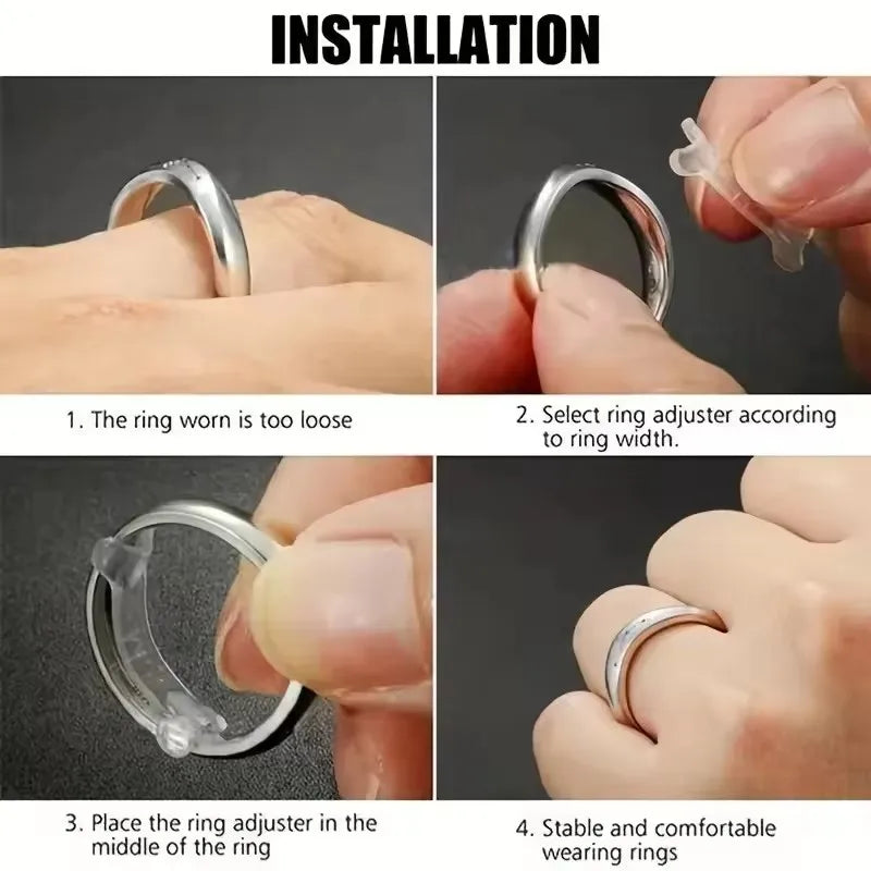 12 Piece Plastic Ring Adjustment Pads Jewelry DIY Tool Kit
