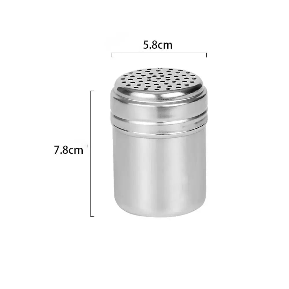 Stainless Steel Rotating Spice Jar With Secure Storage Lid