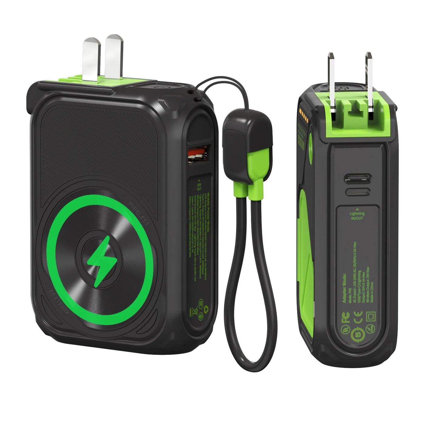Prunus 10000mAh Magnetic Wireless Power Bank PD Fast Charging Display