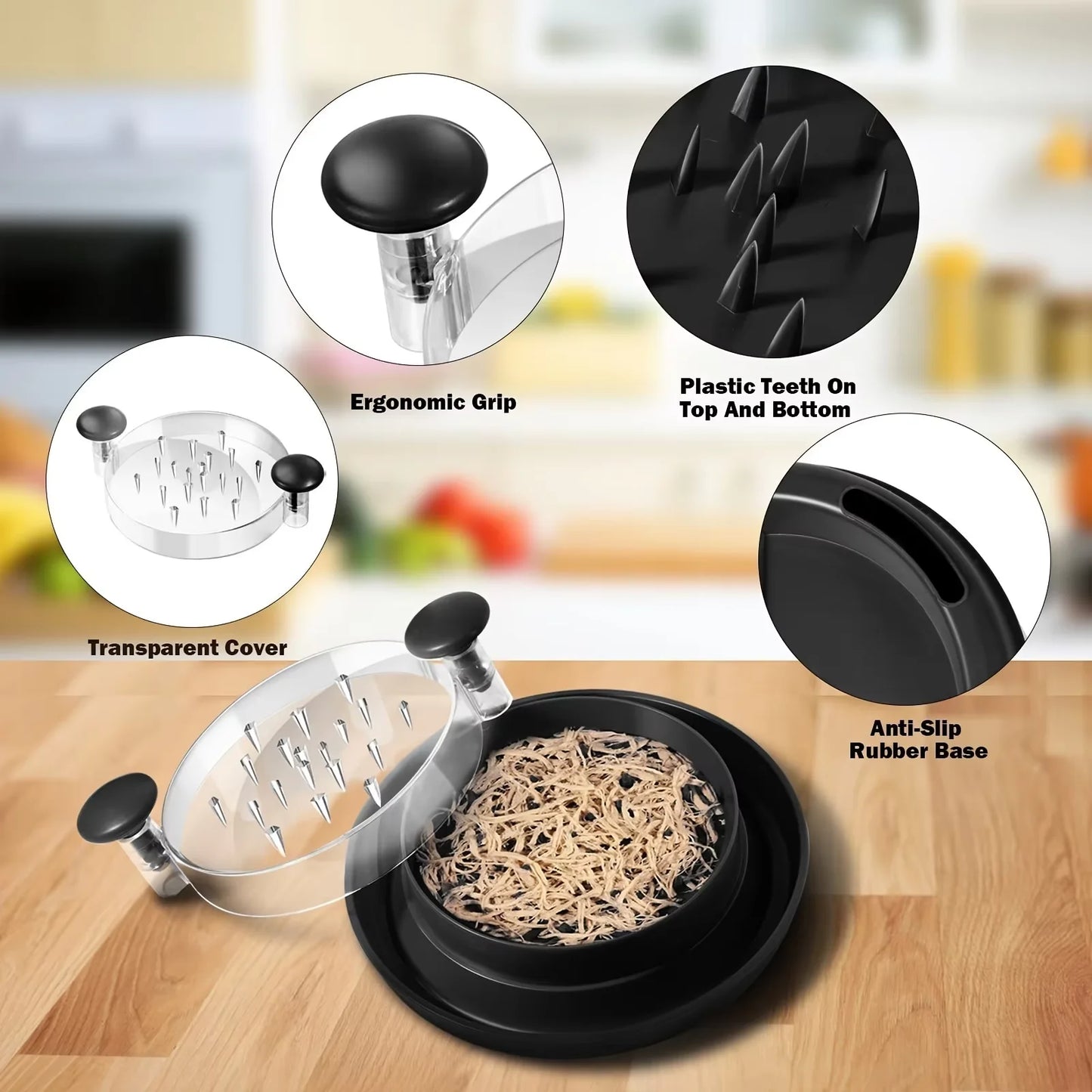Ergonomic Plastic Chicken Shredder Tool For Kitchen Meal Prep