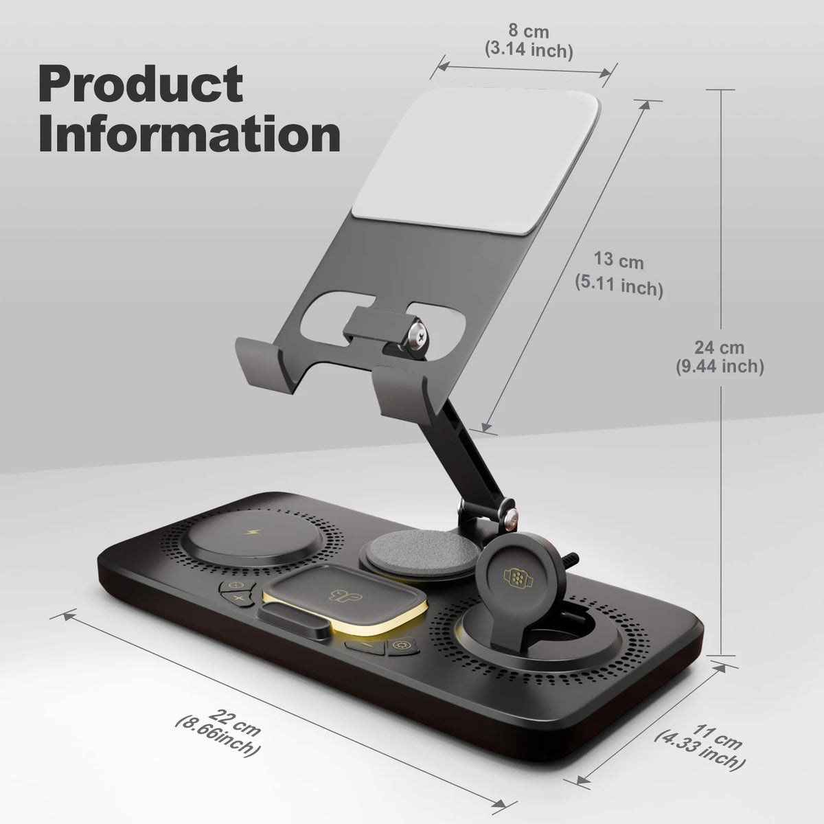Wireless Charging Station For Phones Smartwatches And Earbuds
