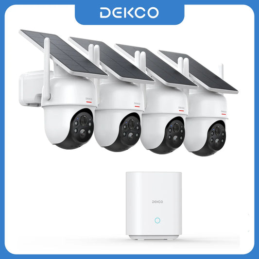 Dekco 3MP Solar Wireless PTZ Surveillance Camera System
