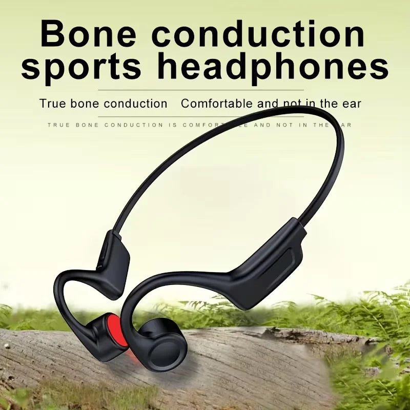 Open Ear Bone Conduction Sports Headphones With Built In Microphone