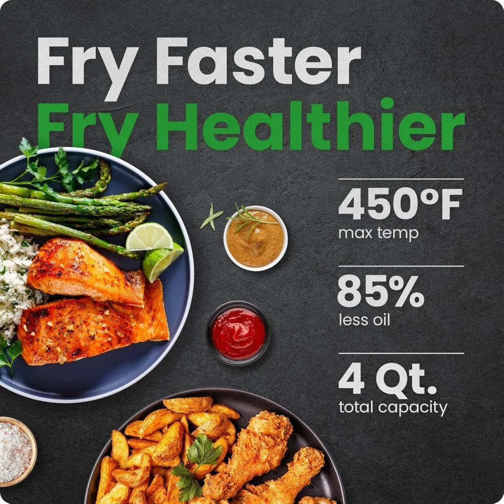 XMSJ Compact Air Fryer Featuring Touch Controls And Four Presets