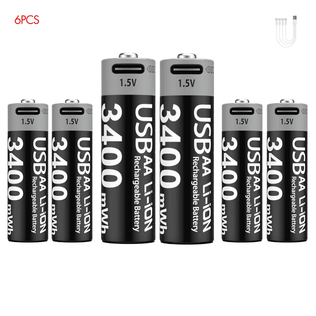 Kuugro Usbc Fast Charging Rechargeable Batteries Kit