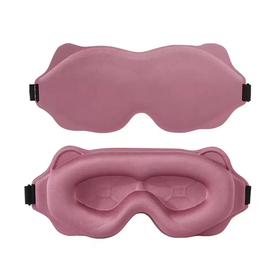 Contoured 3D Sleep Mask for Comfortable Light Blocking Rest