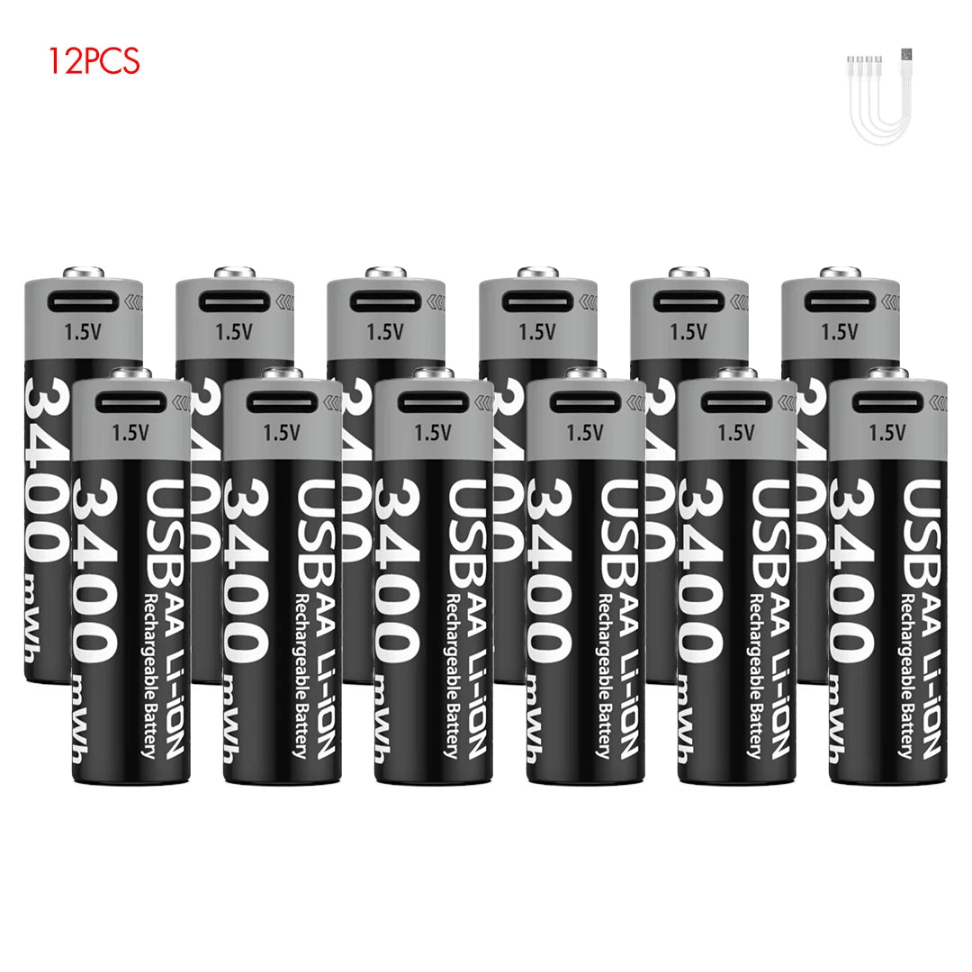 Kuugro Usbc Fast Charging Rechargeable Batteries Kit