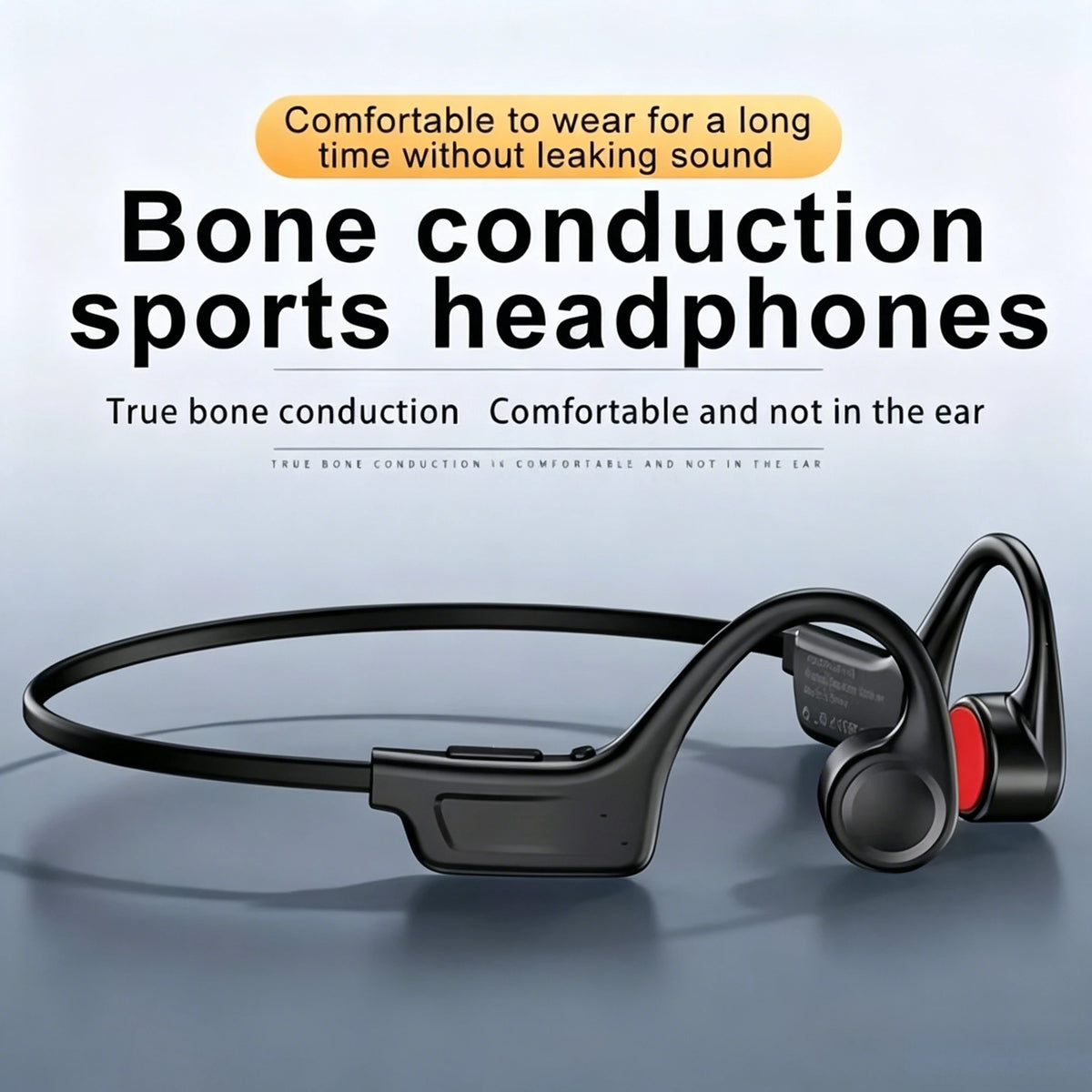 Open Ear Bone Conduction Sports Headphones With Built In Microphone