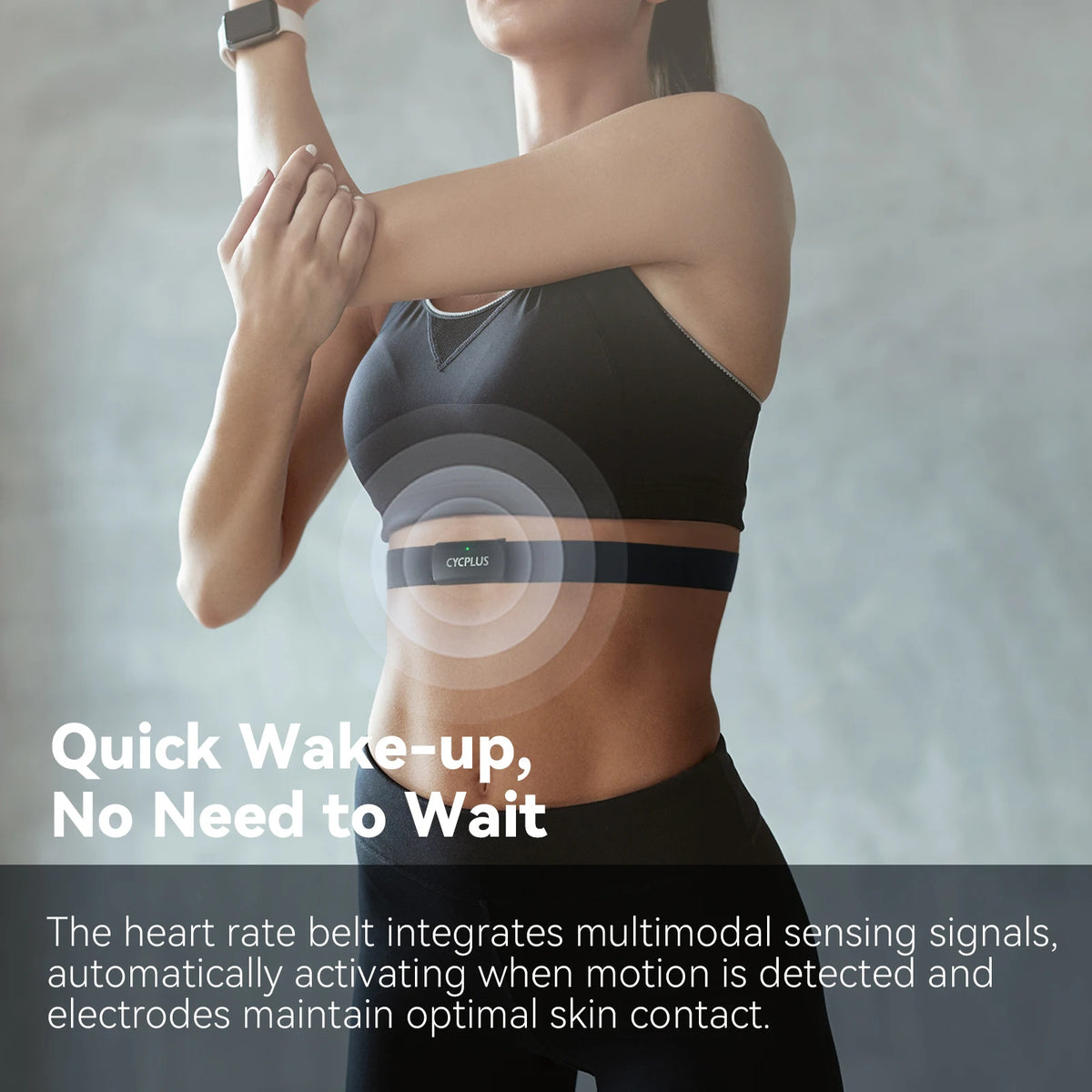 Cycplus H2 Heart Rate Monitor Chest Strap With Long Battery Life