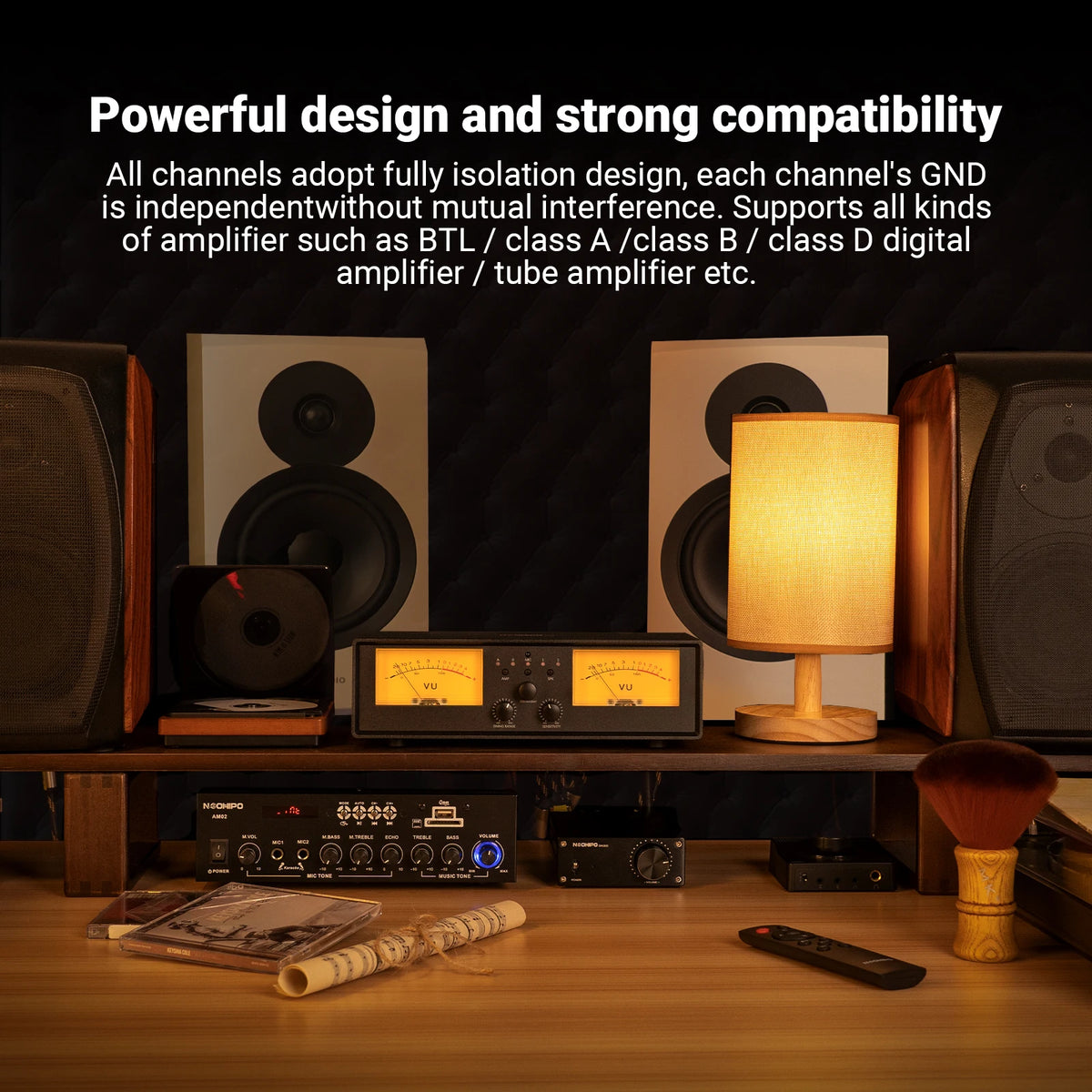 Neohipo Et30 Amplifier Speaker Selector With VU Meter Display