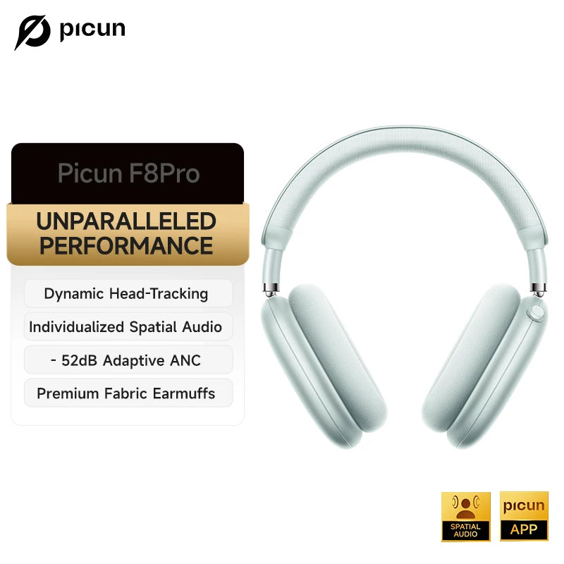 Picun F8 Pro Wireless Headphones With Active Noise Cancellation