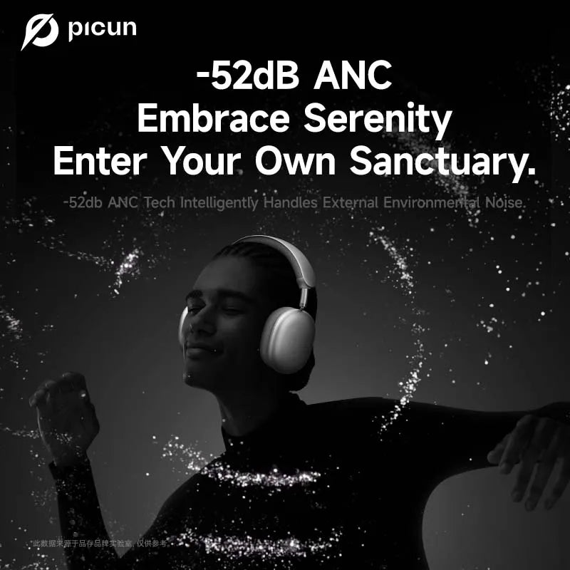 Picun F8 Pro Wireless Headphones With Active Noise Cancellation