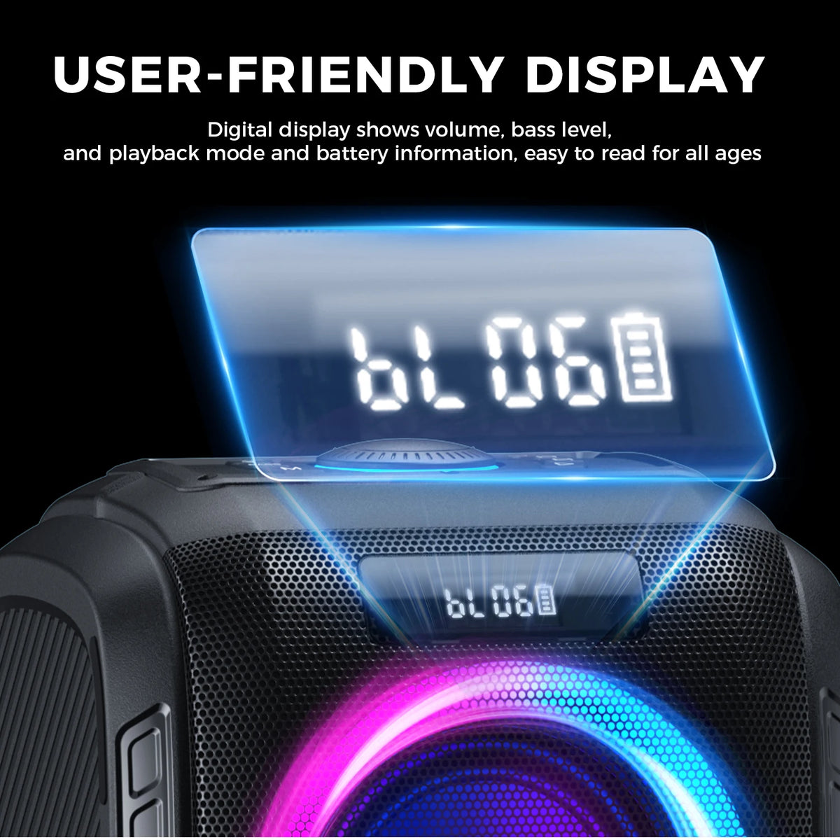 W-King Portable Bluetooth Speaker With Premium Custom Bass