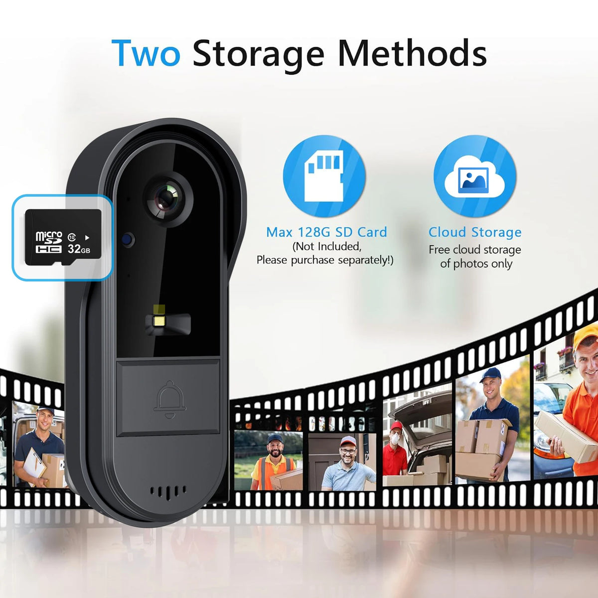 Xbibi Wireless WiFi Video Doorbell With 1080P HD Camera