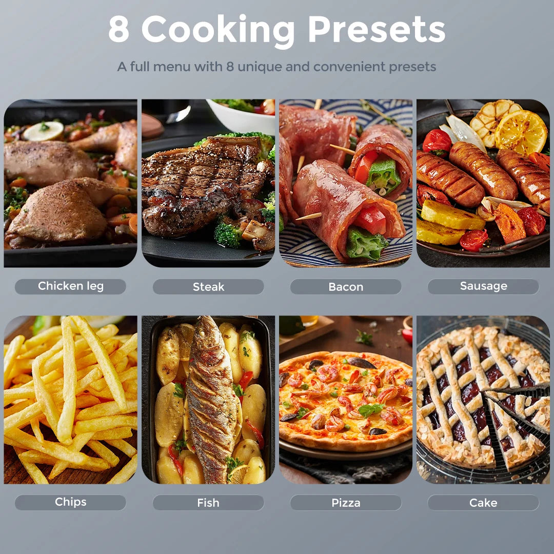 Sejoy Electric Air Fryer Oven For Roasting Baking And Dehydrating