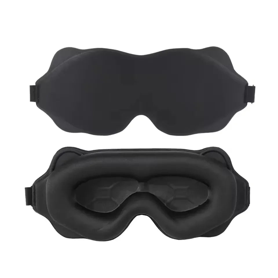 Contoured 3D Sleep Mask for Comfortable Light Blocking Rest