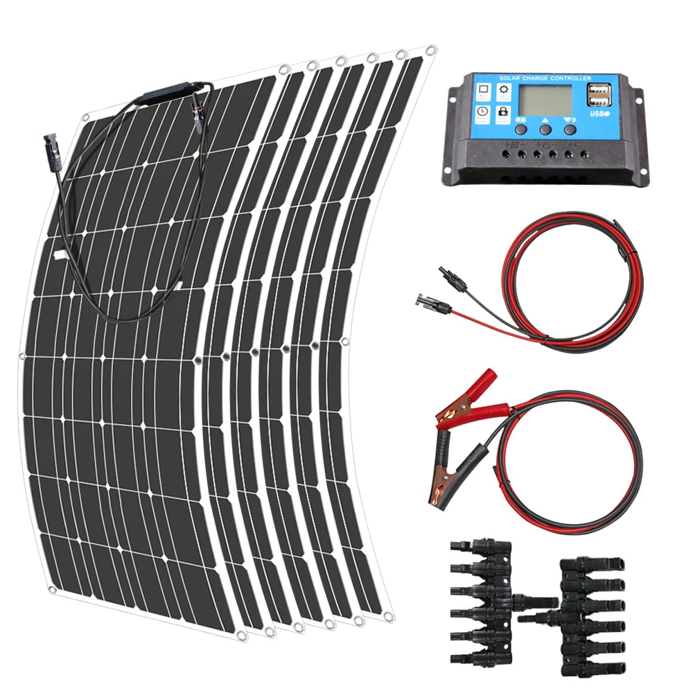 Asunerge Flexible Monocrystalline Solar Panel Compact Design For Outdoor Use
