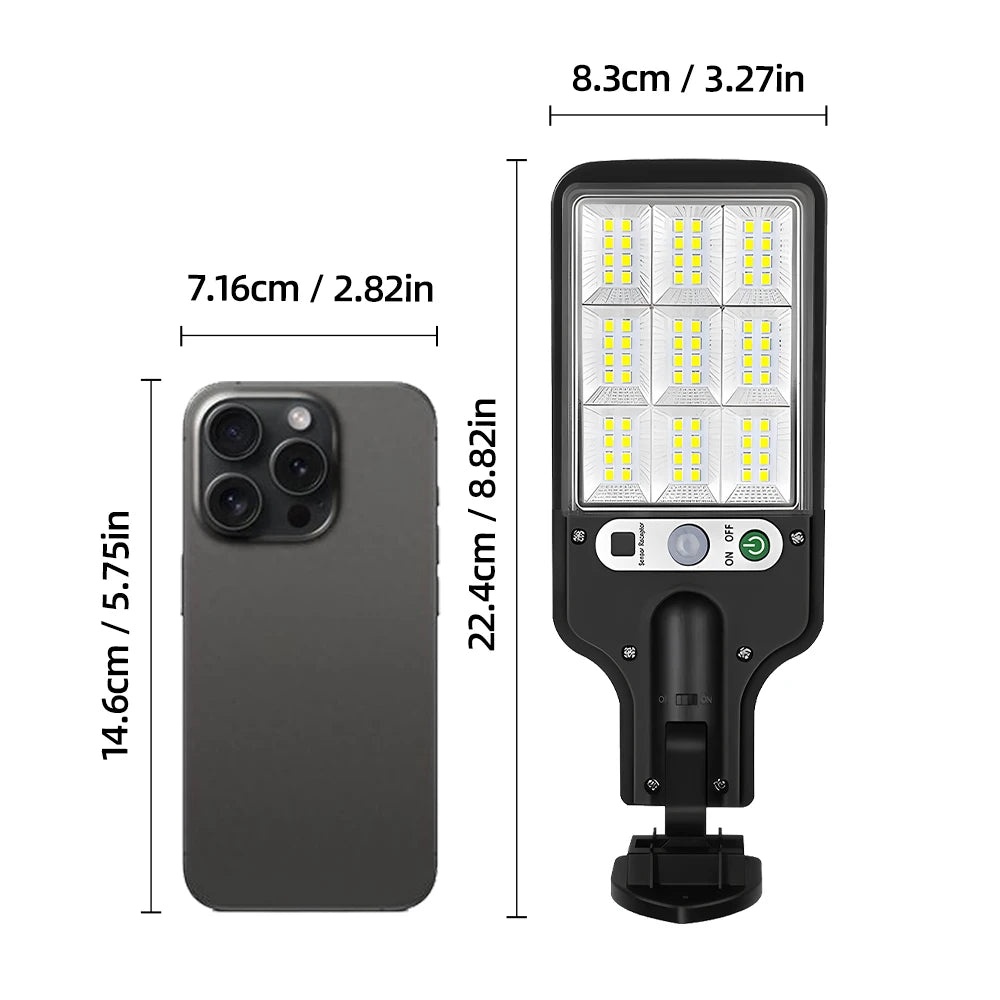 Solar Outdoor LED Motion Sensor Wall Lamp With Remote