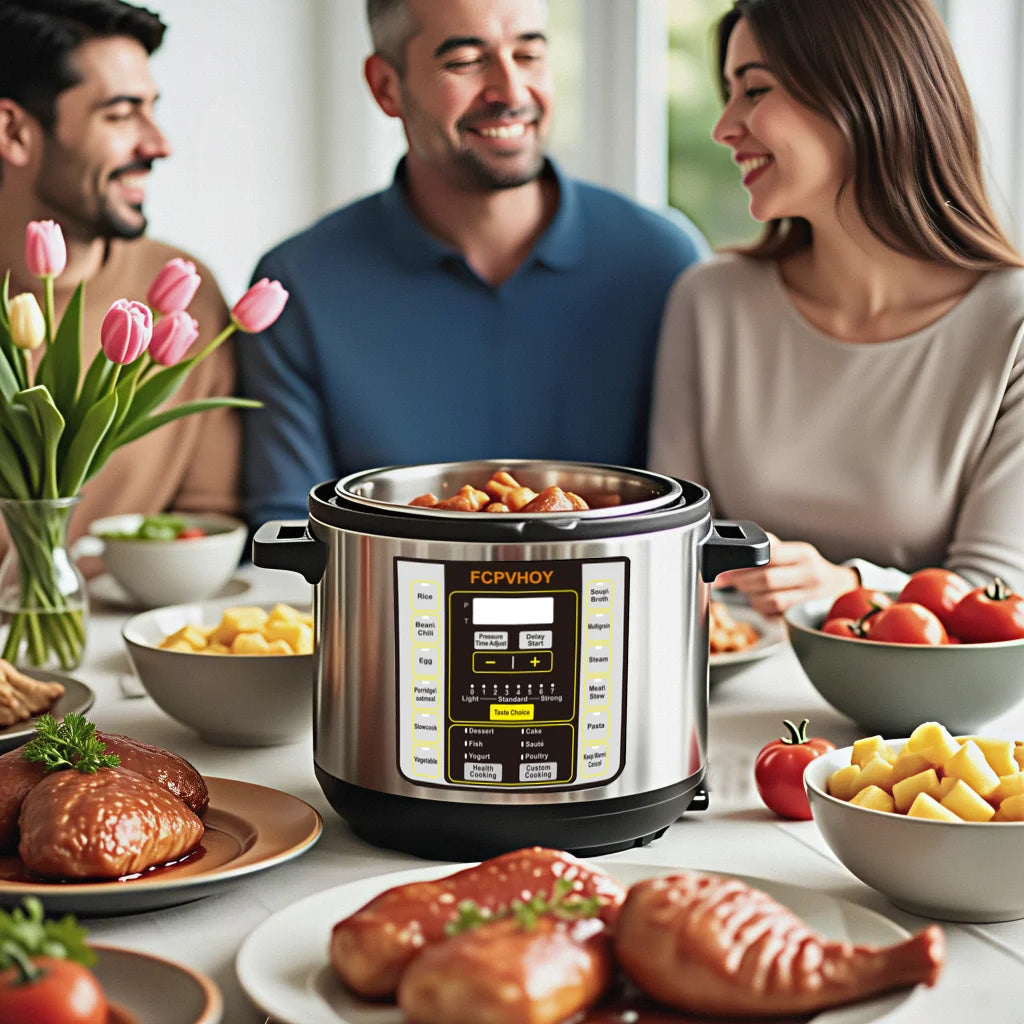 Stainless Steel Electric Pressure Cooker With Safe Venting Design