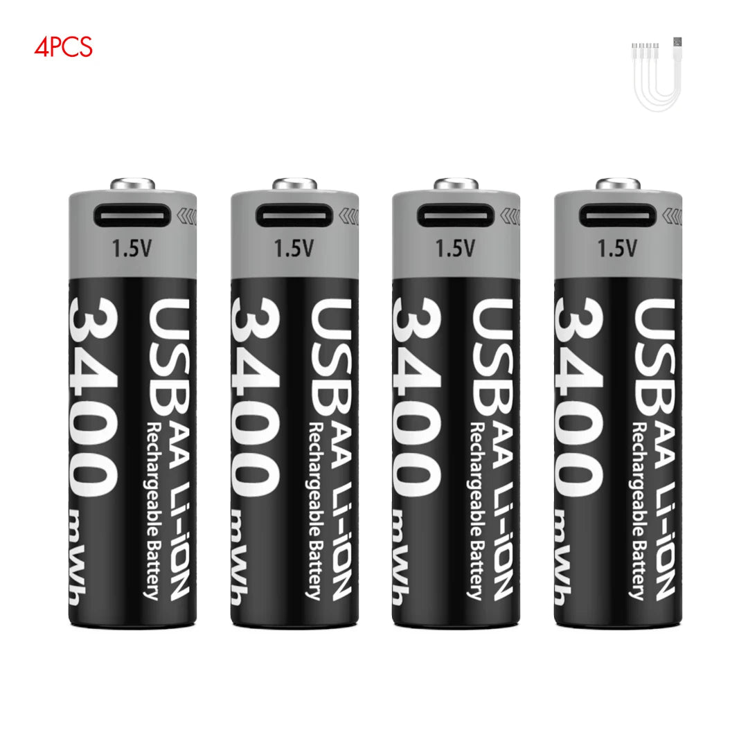Kuugro Usbc Fast Charging Rechargeable Batteries Kit