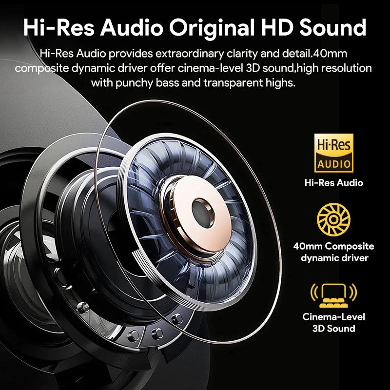 QCY H3 Hybrid ANC Wireless Headphones With Extended Battery Life