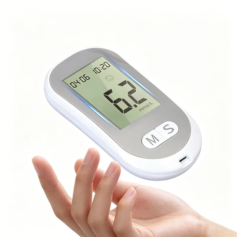 Portable Digital Blood Glucose Meter With Memory And USB Charging