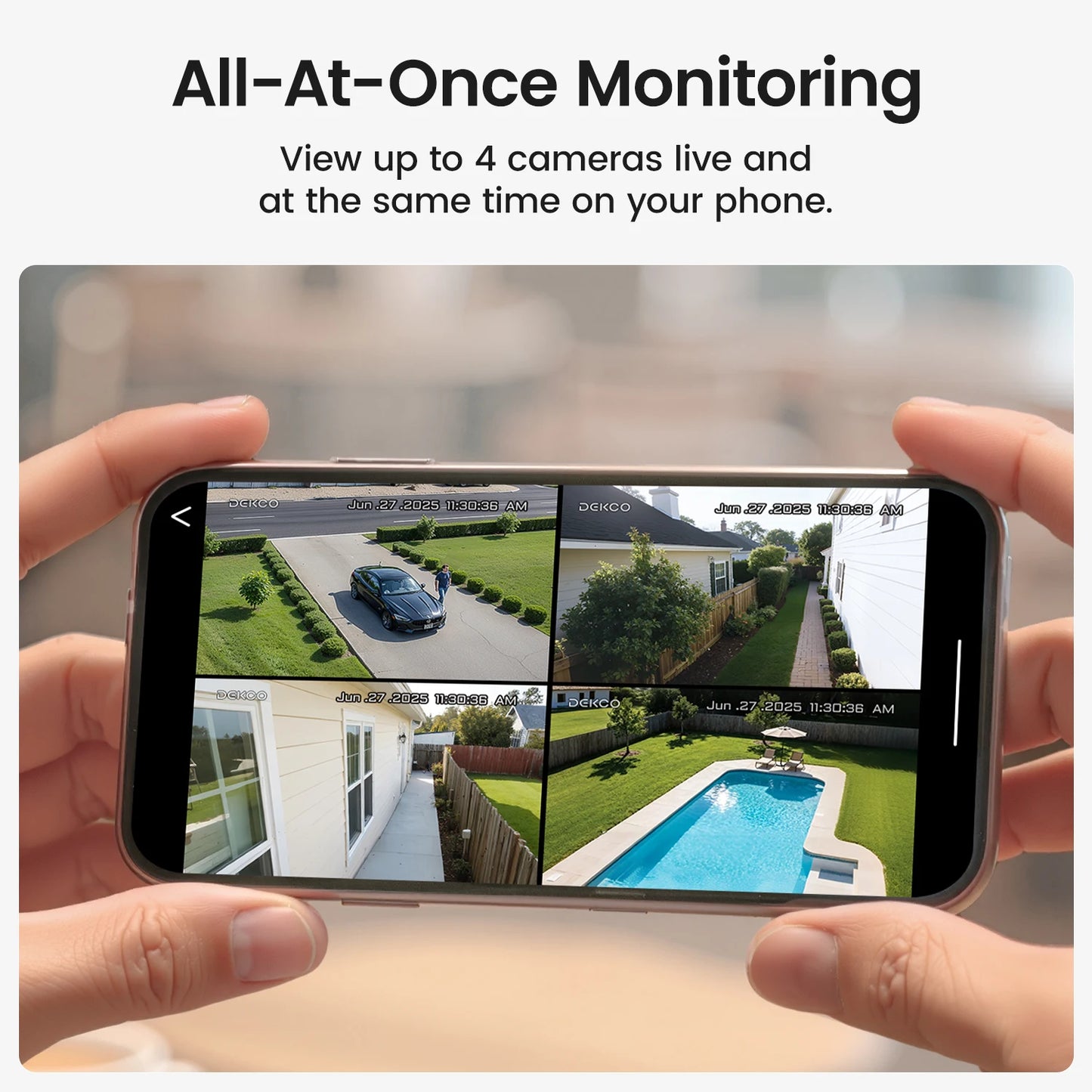 Dekco 3MP Solar Wireless PTZ Surveillance Camera System