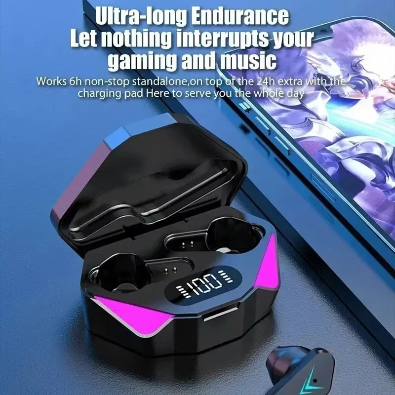 TWS Wireless Earphones Bluetooth Gaming Sport Earbuds Led Display Earhooks