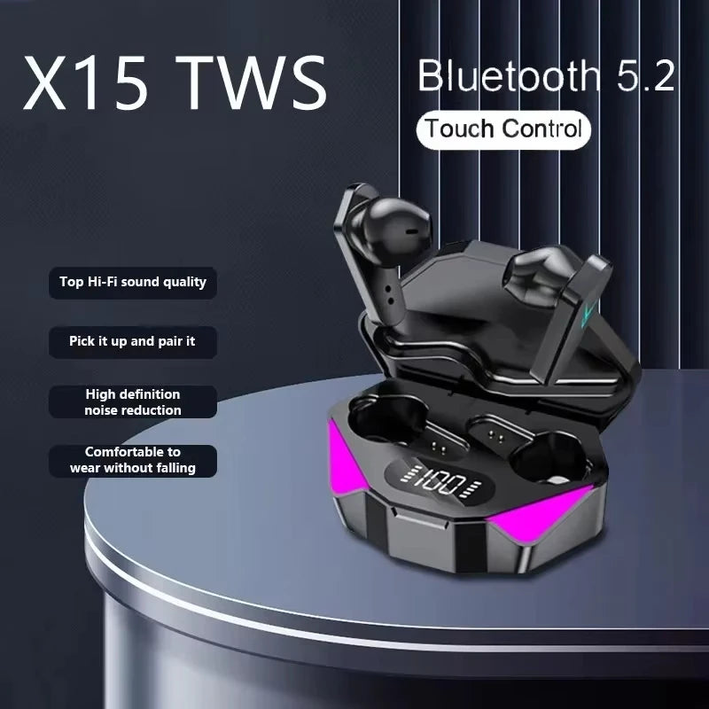 TWS Wireless Earphones Bluetooth Gaming Sport Earbuds Led Display Earhooks