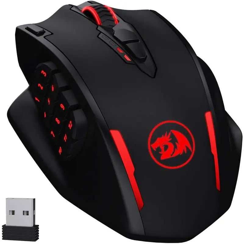 Redragon Wireless Gaming Mouse With Programmable Buttons And Backlighting