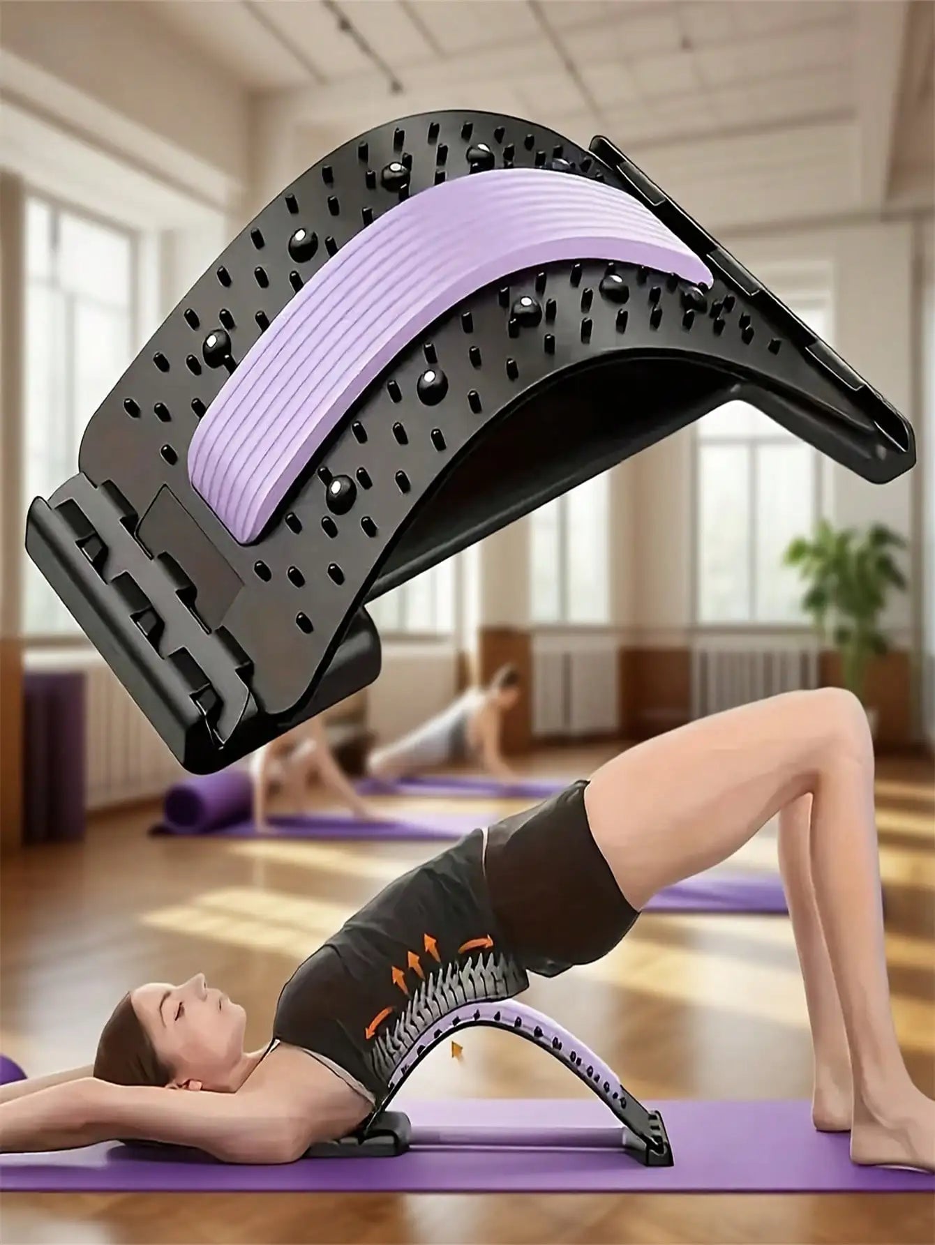 Adjustable Cervical And Waist Back Stretcher Yoga Pilates Support Aid
