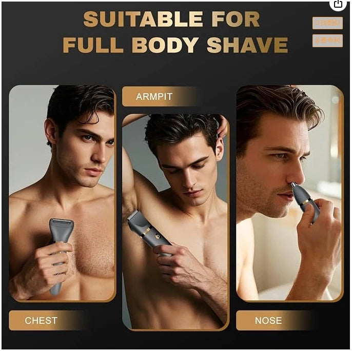 Scttomon 3 In 1 Men's Grooming Kit With LED Display