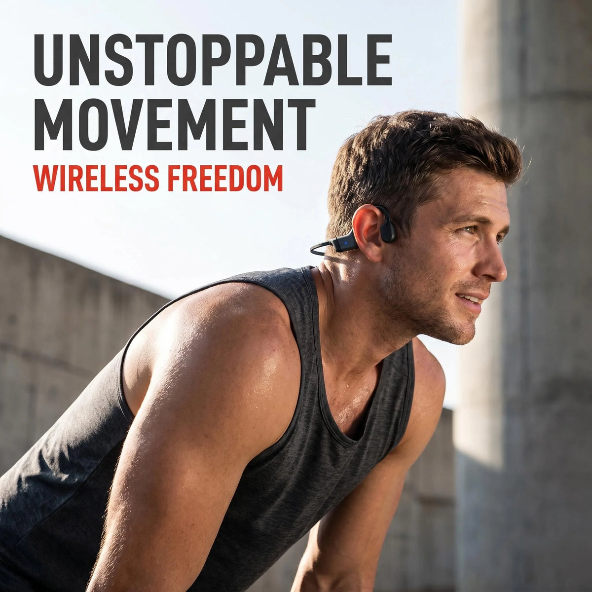 Wireless Bone Conduction Headphones Bluetooth 5.3 And Enc Mic