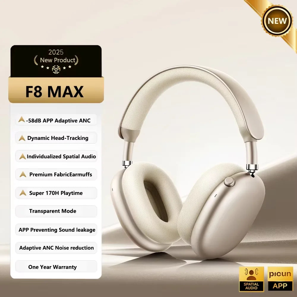 Picun F8 Pro ANC Wireless Headphones Featuring Immersive Audio