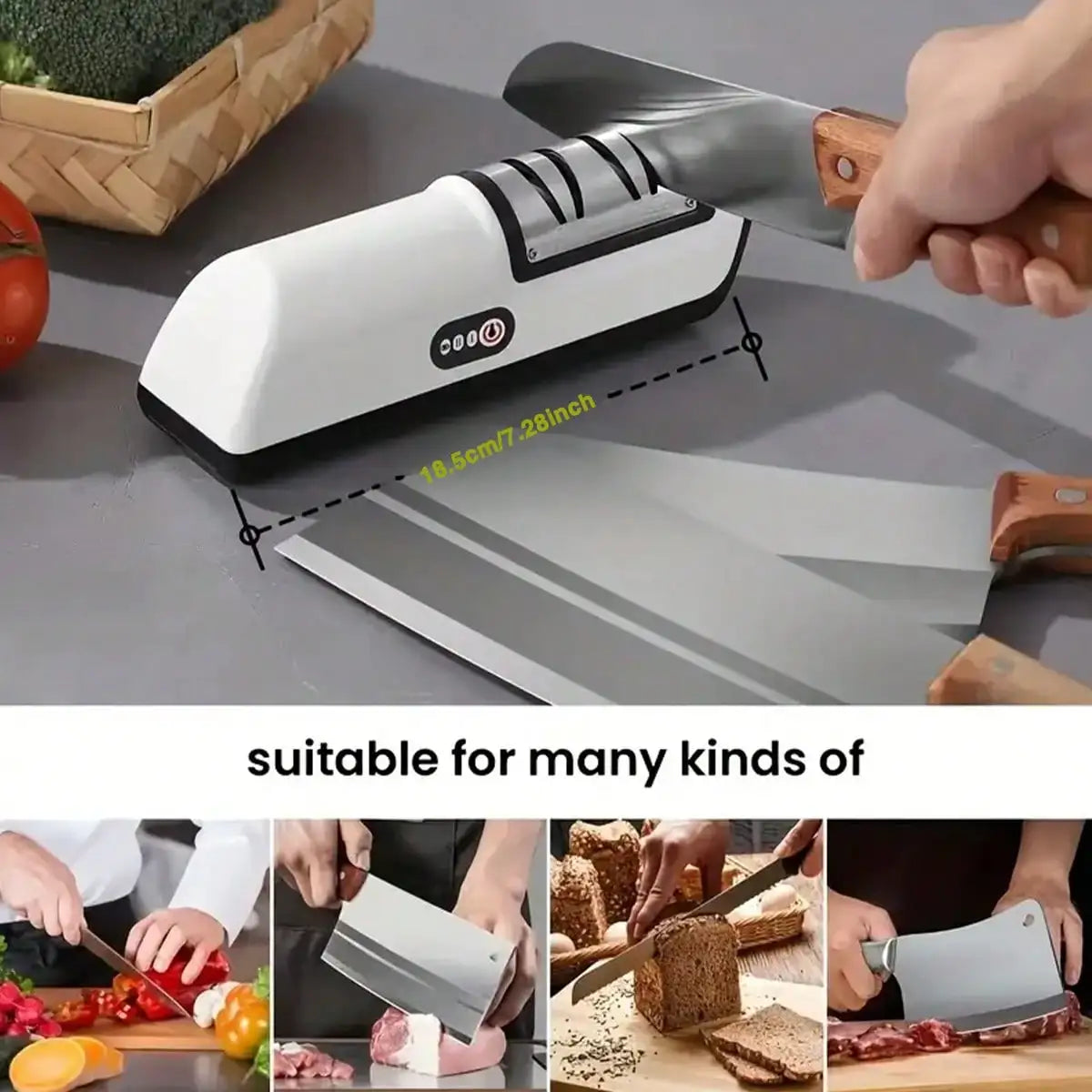 Rechargeable Electric Cutlery Polisher With Adjustable Speed Settings