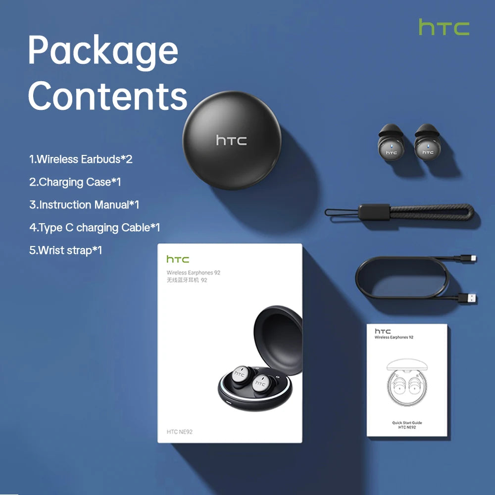 HTC Wireless Bluetooth Sleep Earbuds With Active Noise Cancellation