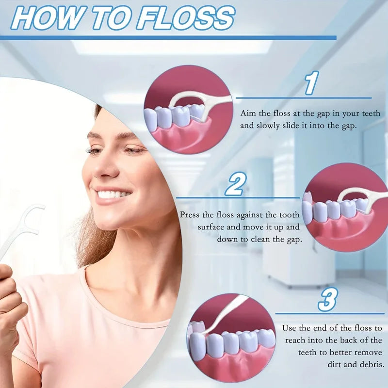 Individually Wrapped Dental Floss Picks for Freshness On The Go
