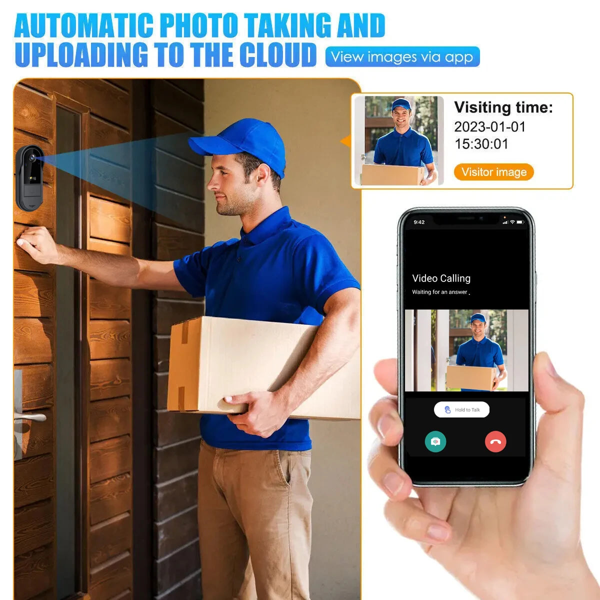 Xbibi Wireless WiFi Video Doorbell With 1080P HD Camera