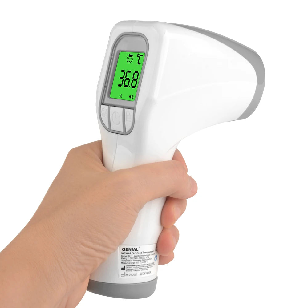 Genial Non Contact Infrared Forehead Digital Thermometer For Family