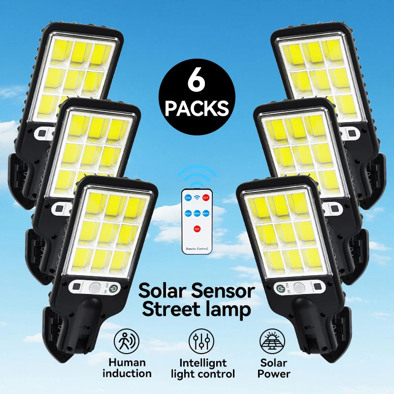 Solar Outdoor LED Motion Sensor Wall Lamp With Remote