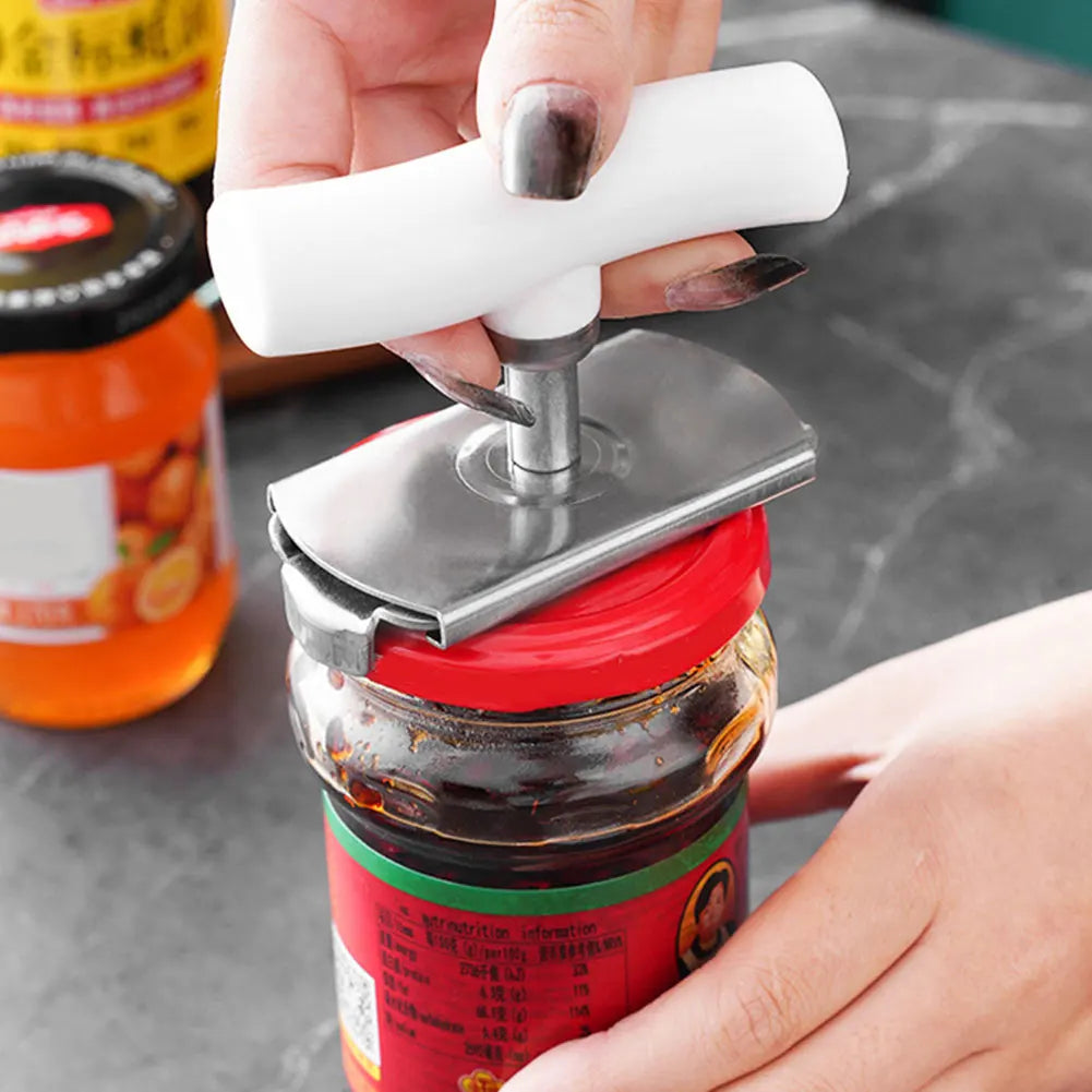 Ergonomic Adjustable Stainless Steel Jar And Can Opener